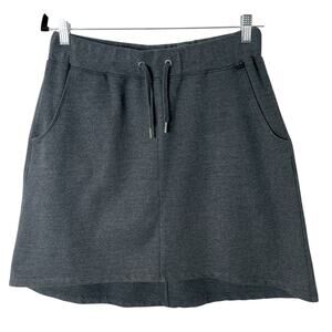 The Black Dog Womens Navigator Skirt S Gray Jersey Drawstring Pull On Loungewear